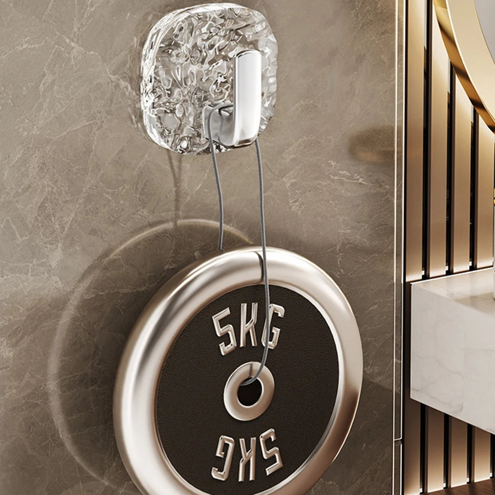 Kit com 4 Ganchos Adesivos Transparentes de Alta Fixação