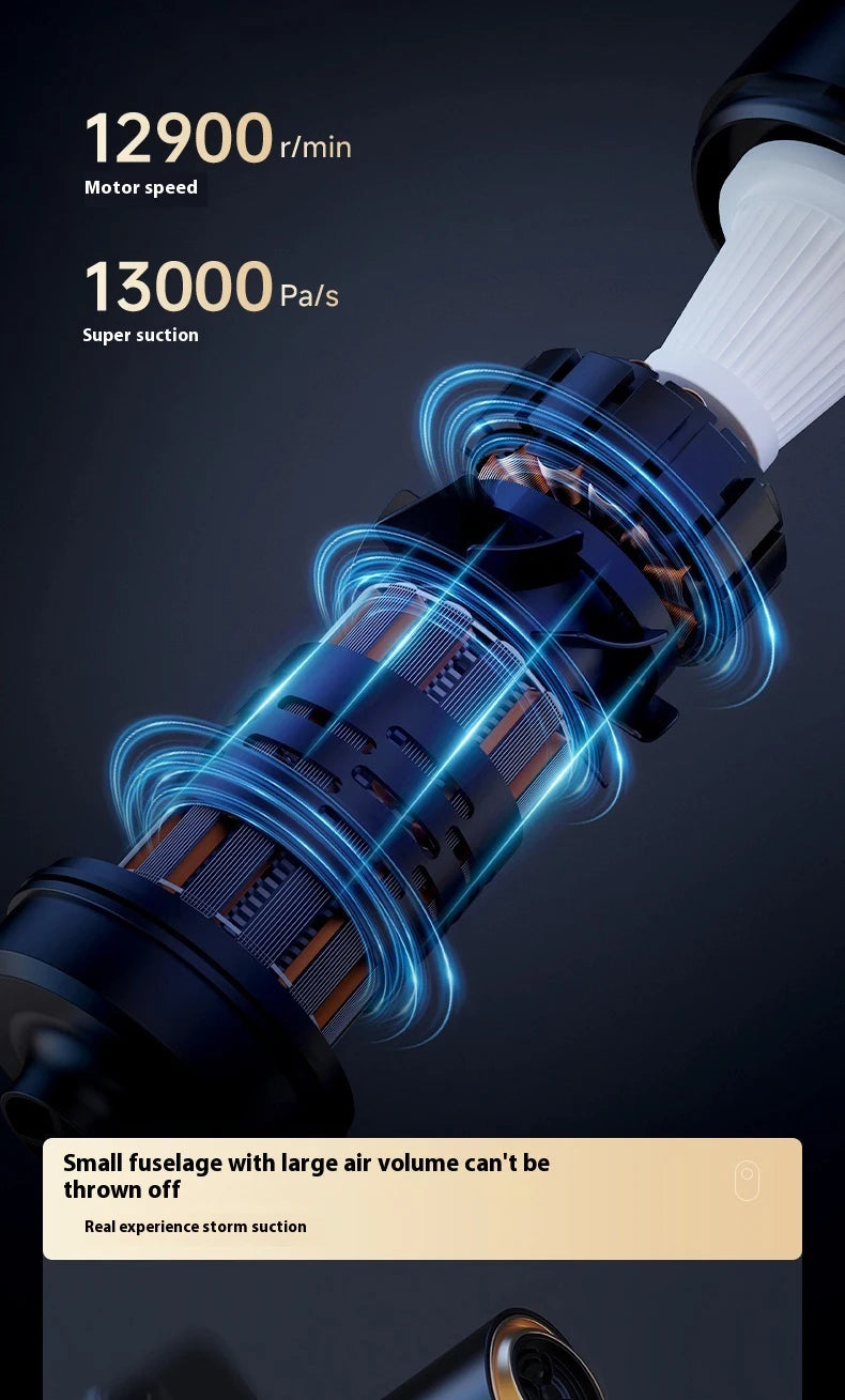 Mini Aspirador e Soprador Recarregável com Acessórios