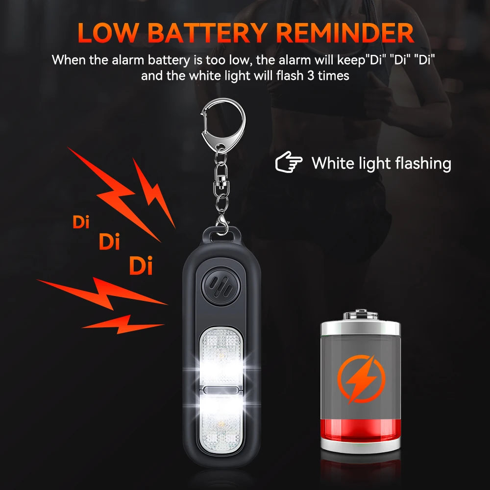 Alarme Pessoal de Defesa Awapow 130dB Recarregável com LED