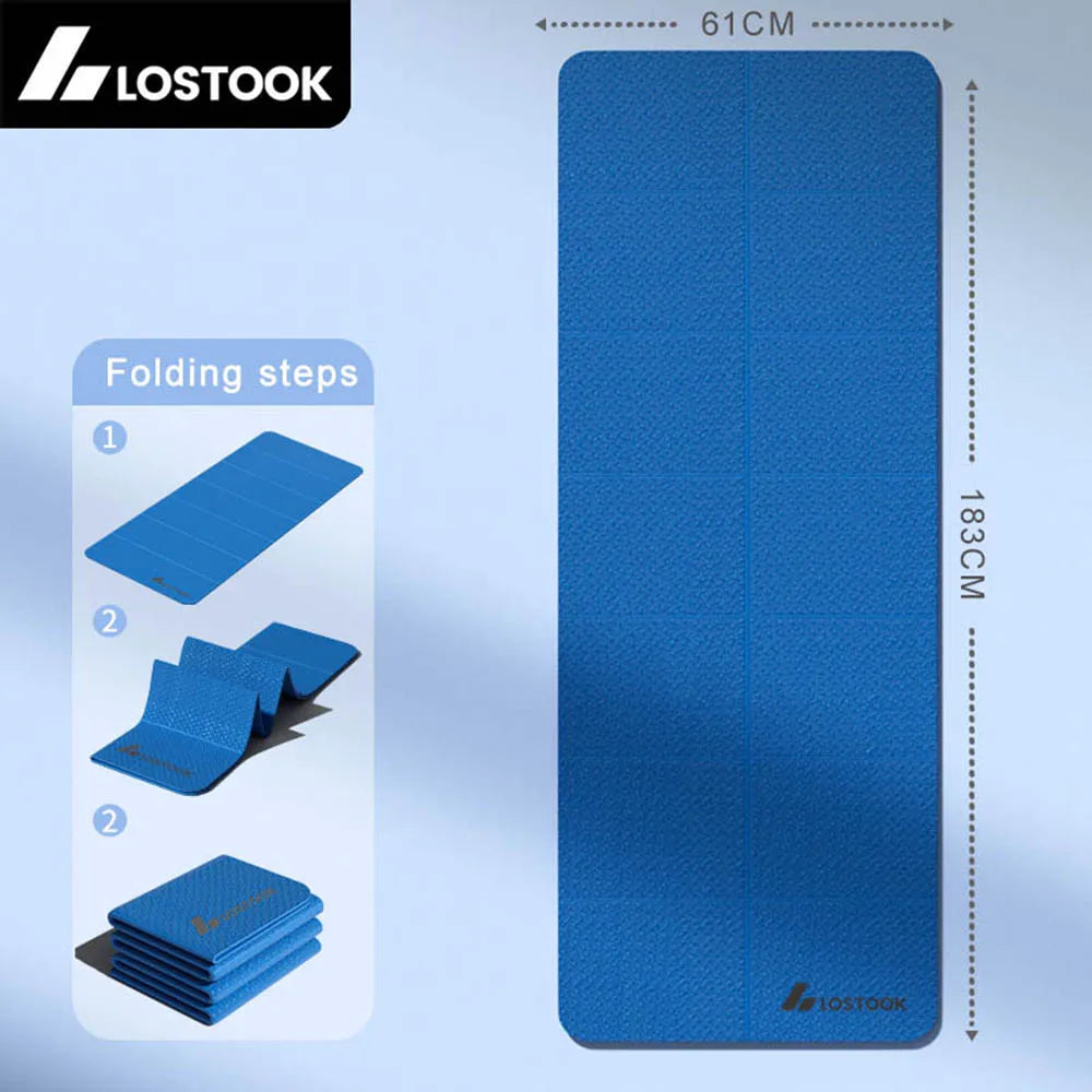 Tapete para Pilates e Yoga Dobrável 4mm Leve e Antiderrapante