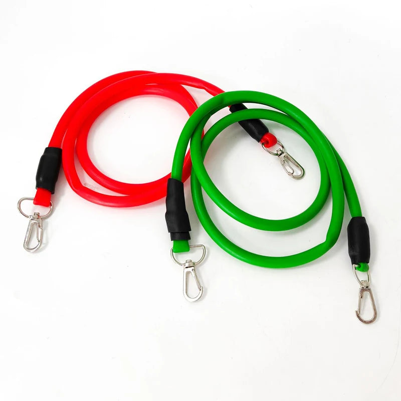 Kit Elásticos Extensores 11 Peças para Treino em Casa (Até 100LB)