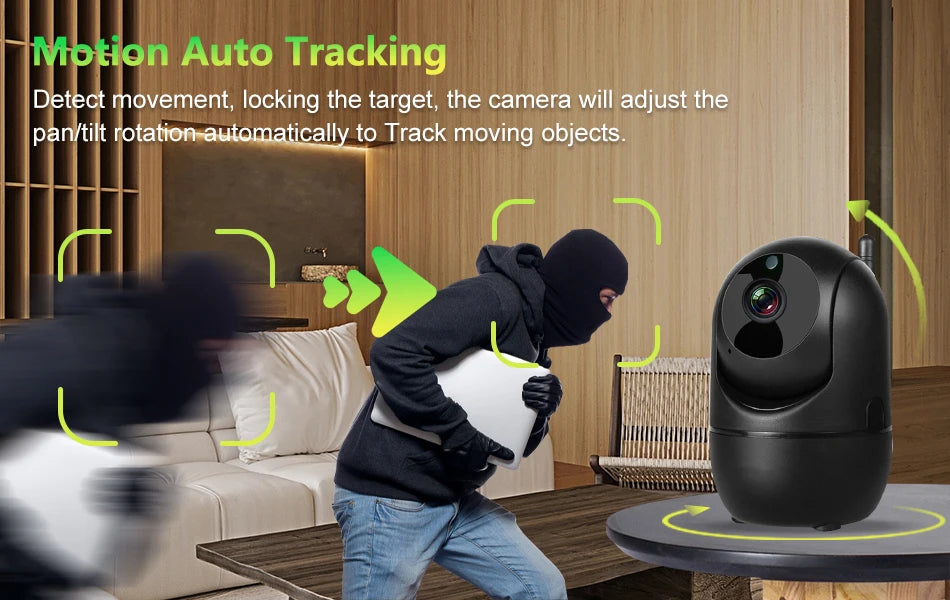 Câmera de Segurança Interna Wifi com Rastreamento Automático (2.4G e 5G)