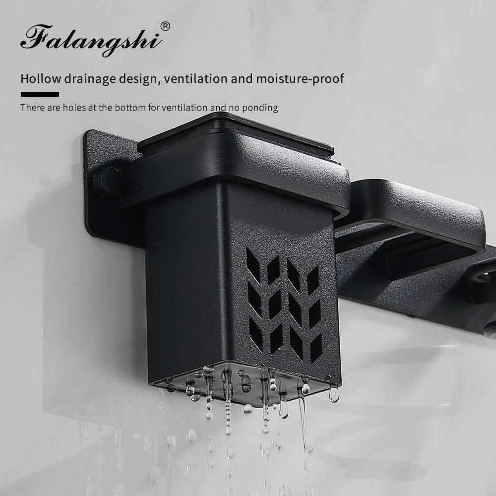 Prateleira de Canto em Alumínio para Acessórios de Banheiro FALANGSHI