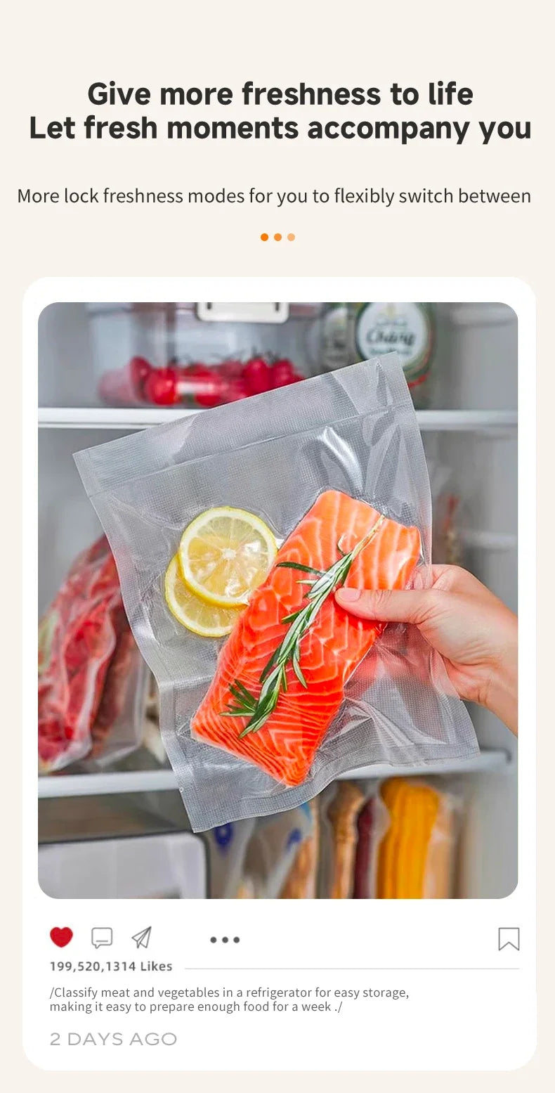 Seladora de Alimentos 30cm: Múltiplos Modos e Cortador Embutido