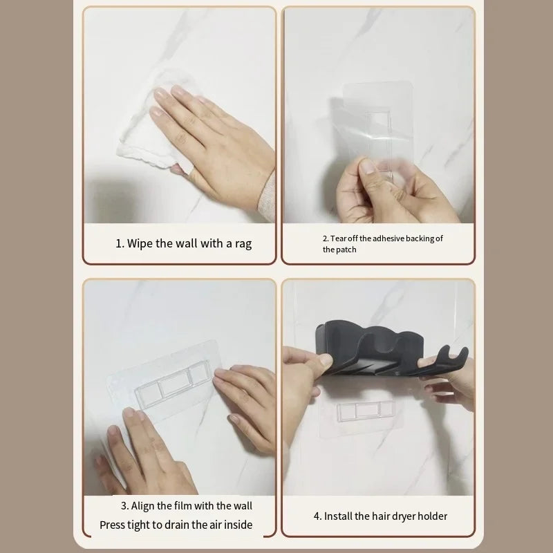 Suporte de Parede para Secador de Cabelo