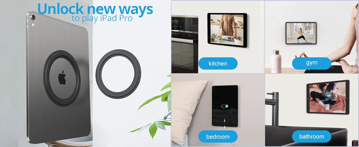 Suporte Magnético de Parede para Tablet e iPad