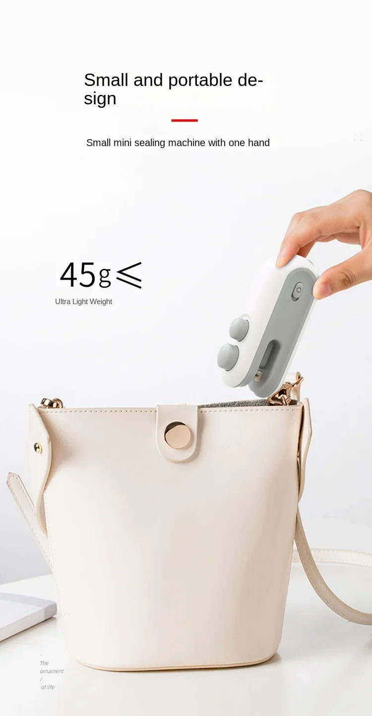 Mini Seladora Portátil Recarregável: Selador Térmico para Embalagens
