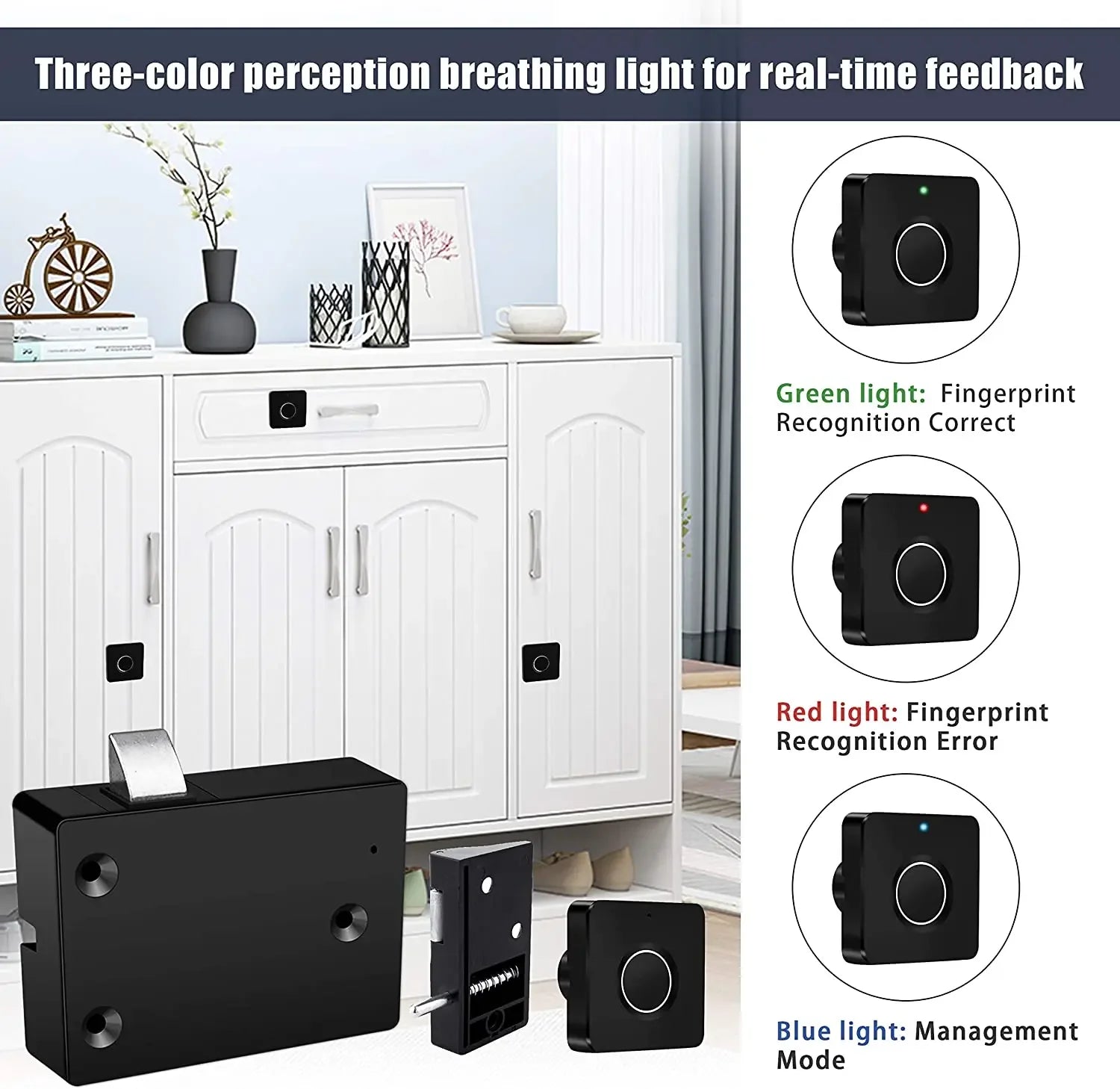 Fechadura Inteligente para Gavetas Recarregável