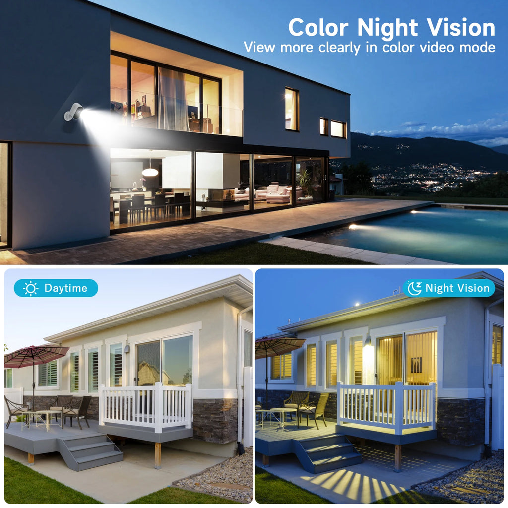 Câmera de Segurança Externa Wifi à Prova d'Água (IP66) com Bateria de 5200mAh