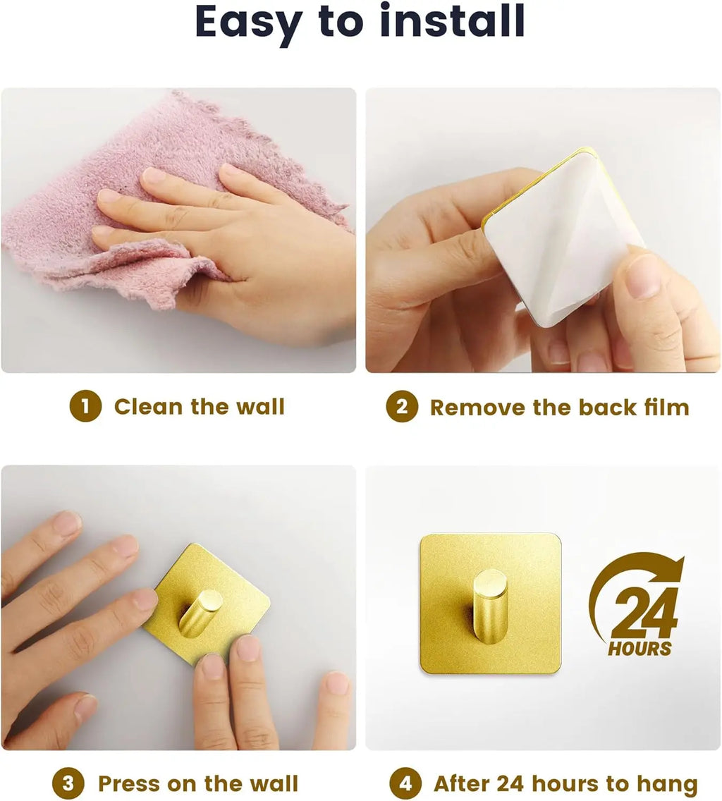 Gancho Adesivo de Aço Inox 304 à Prova d'Água (Alta Fixação)