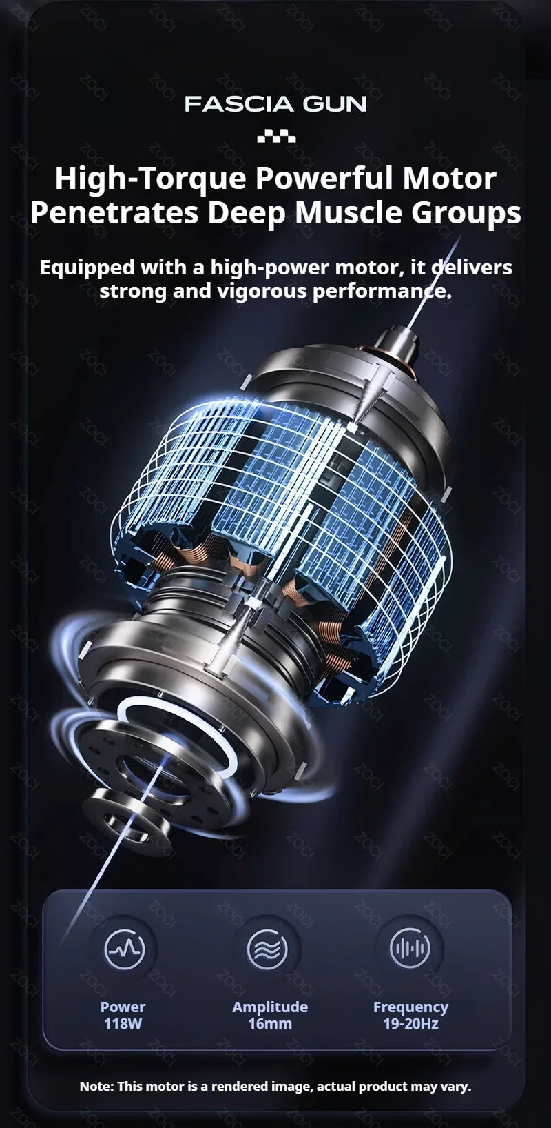 Massageador Elétrico Fascia Gun Recarregável com Display Digital