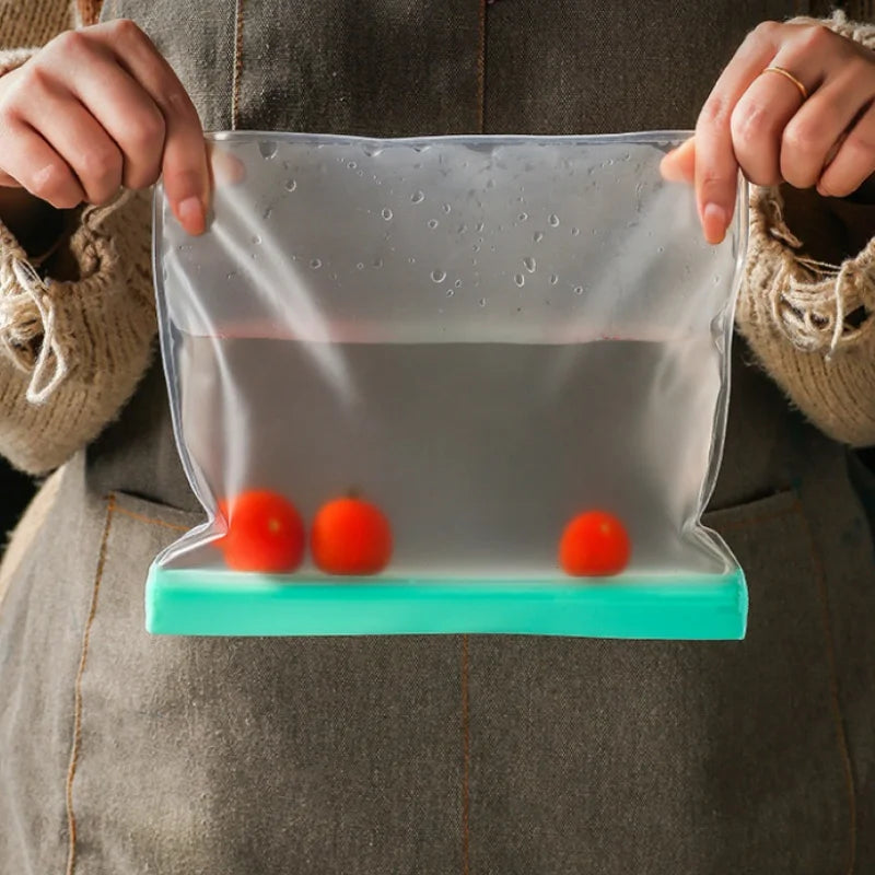 Kit Sacos de Armazenamento Reutilizáveis PEVA: (3/5/10/24 Peças)