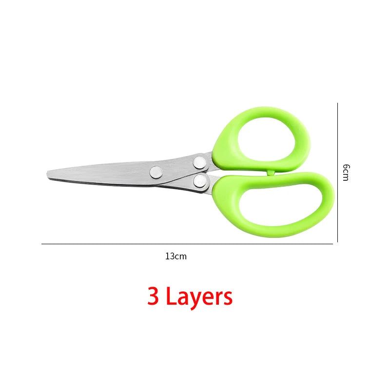 Tesoura de Cozinha Multilâminas: Aço Inox Para Temperos e Ervas