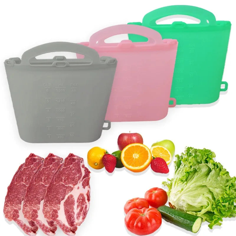 Bolsa Térmica de Silicone 1500ml: Vedação Hermética (Livre de BPA)