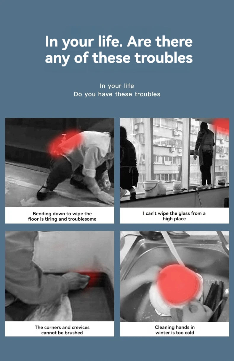 Esfregão Elétrico Giratório Recarregável com até 9 Acessórios de Limpeza