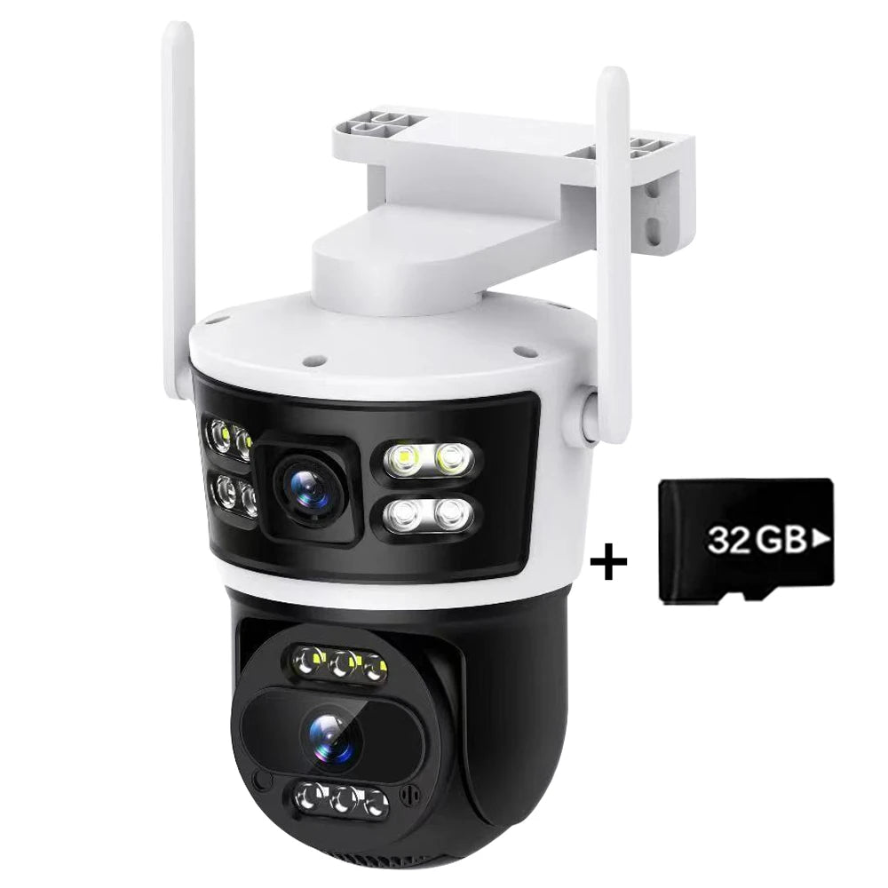 Câmera IP à Prova d'Água (IP66) com Lente Dupla e Visão Noturna Colorida