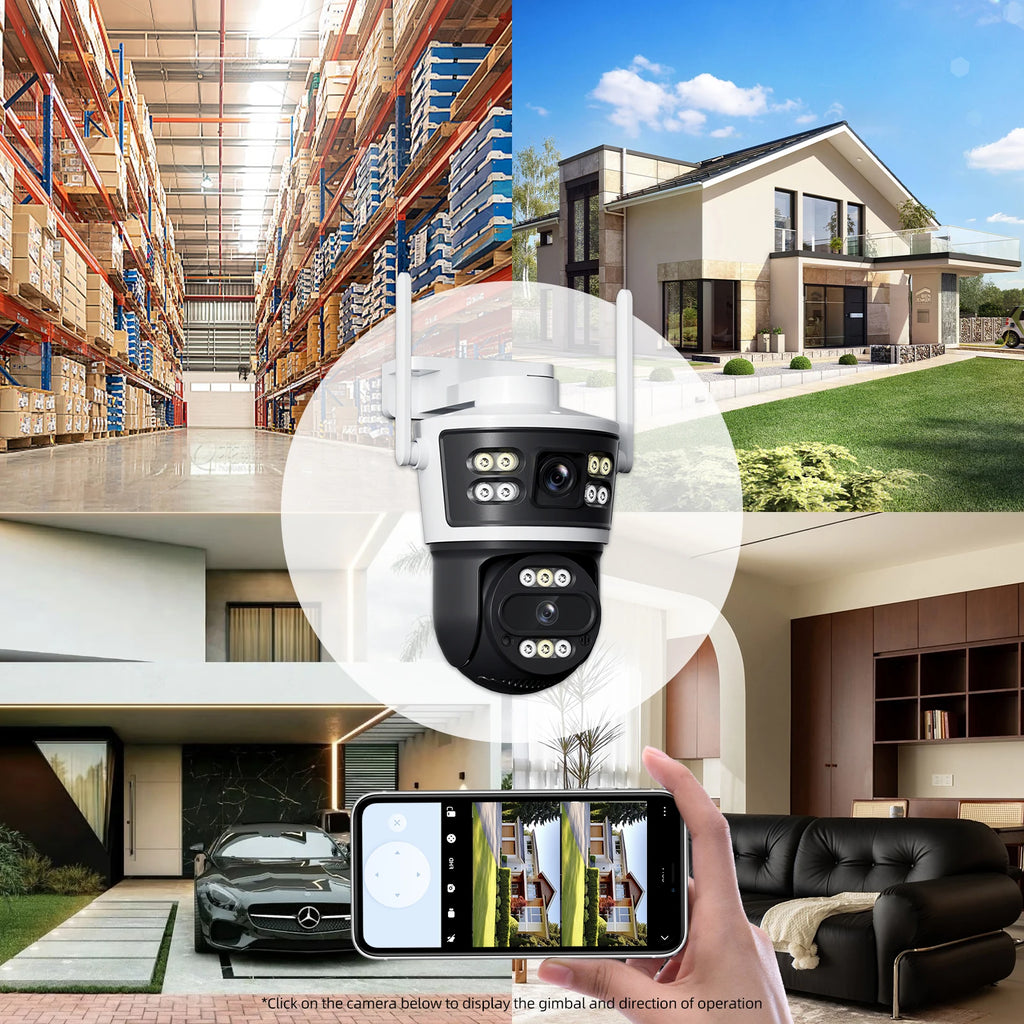 Câmera IP à Prova d'Água (IP66) com Lente Dupla e Visão Noturna Colorida