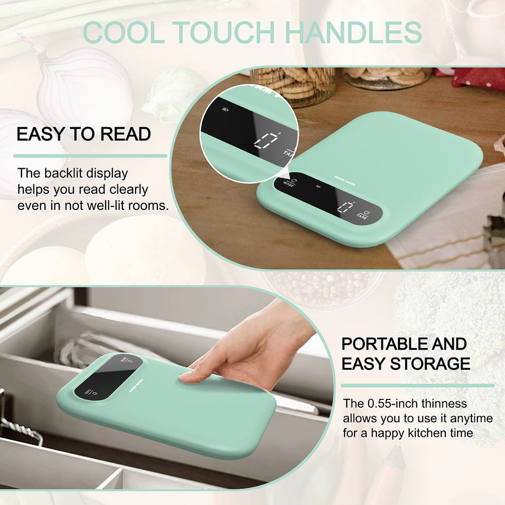 Balança Digital de Cozinha 5kg: Precisão de 1g com Display LED