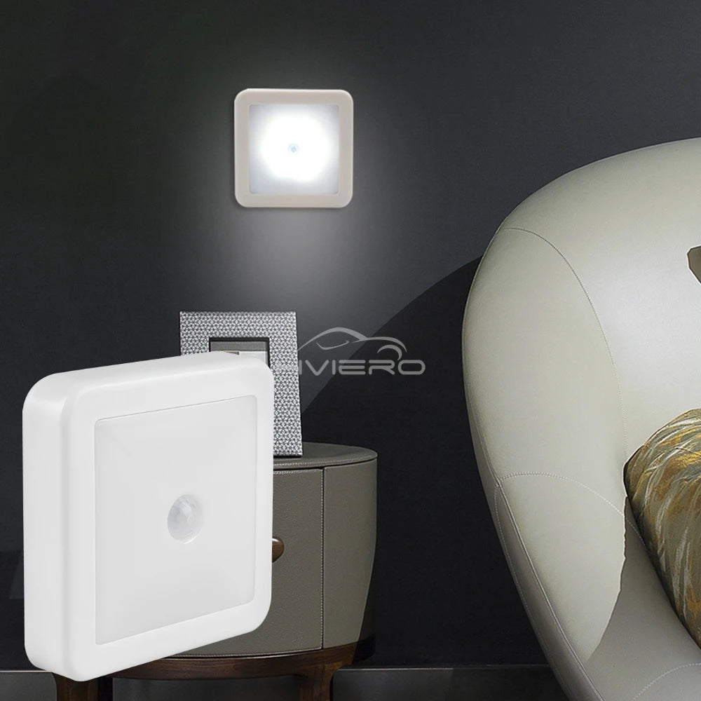 Luz Noturna LED com Sensor de Movimento (Pilha ou Recarregável USB)