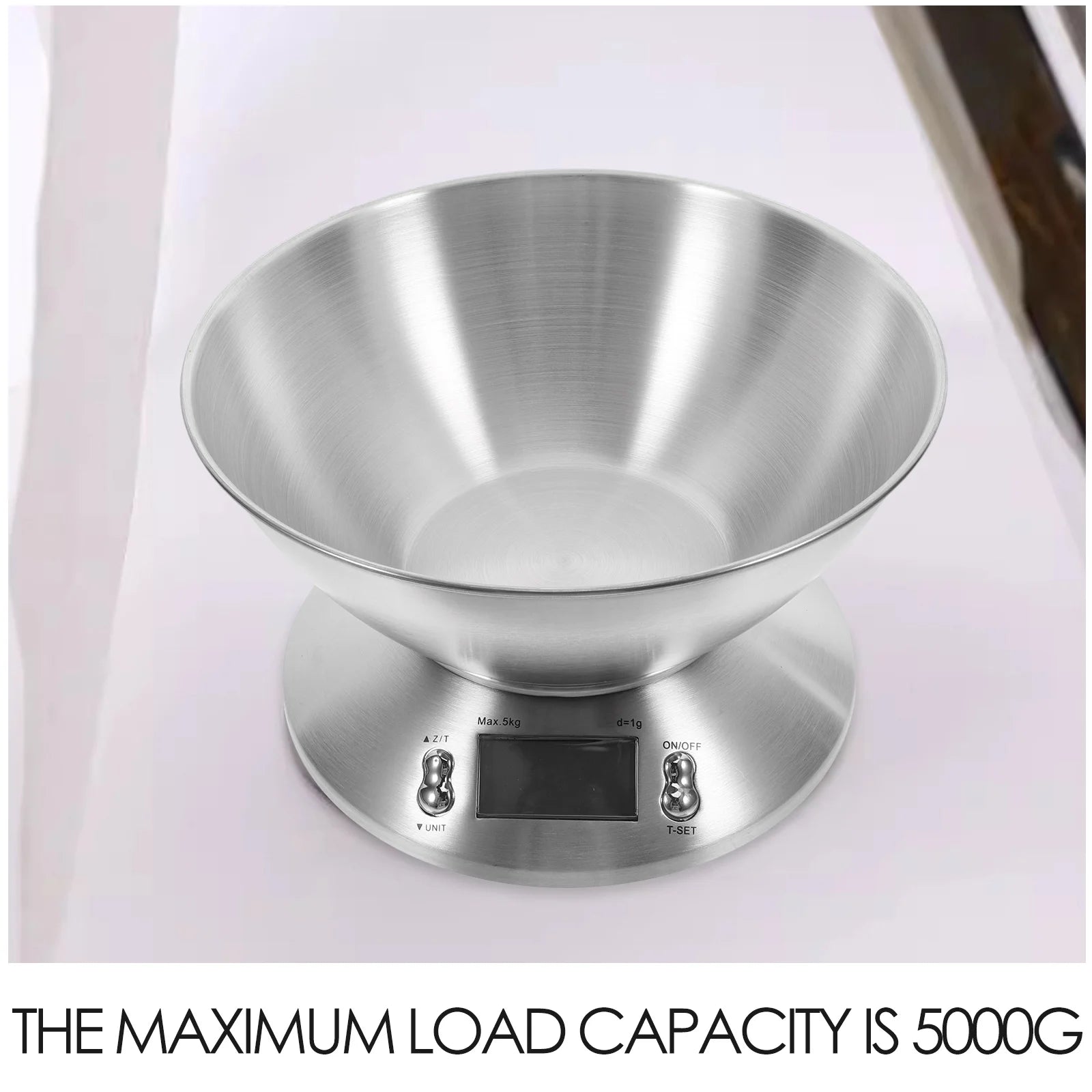 Balança Eletrônica 5kg em Aço Inox: Para Pesar Alimentos