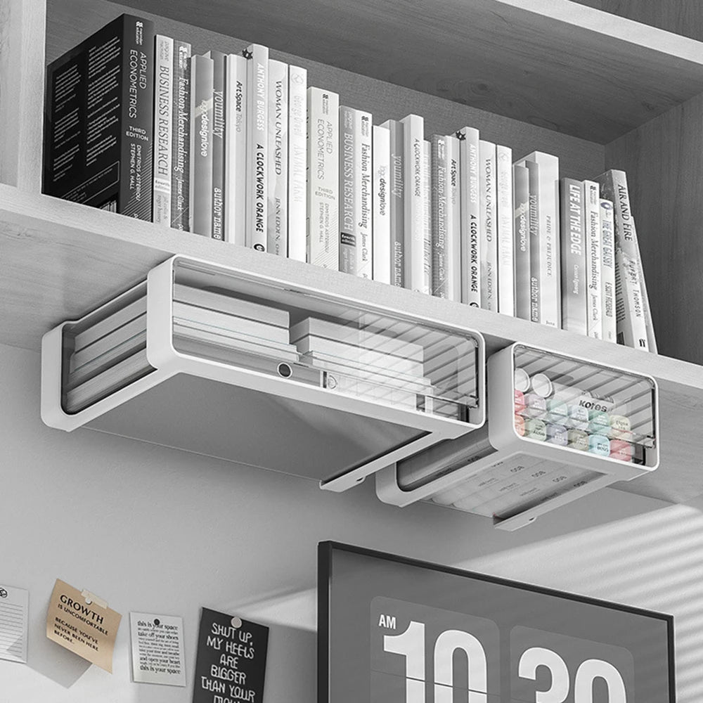 Gaveta Oculta Adesiva para Fixar Embaixo da Mesa (Sem Furos)