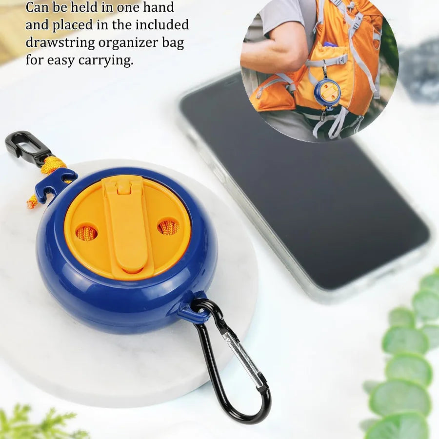 Varal Portátil Retrátil para Viagem e Camping (10 Metros)