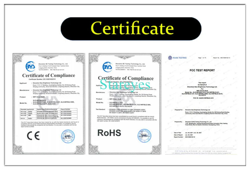 Lâmpada LED Inteligente Wifi/Zigbee RGB + CCT (E27, E14 ou GU10)