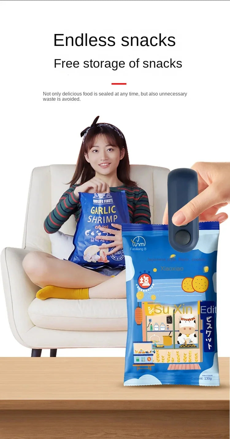 Mini Seladora Portátil Recarregável: Selador Térmico para Embalagens