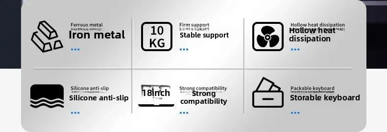 Suporte Ergonômico em Alumínio para Notebook (12 a 17.3 polegadas)