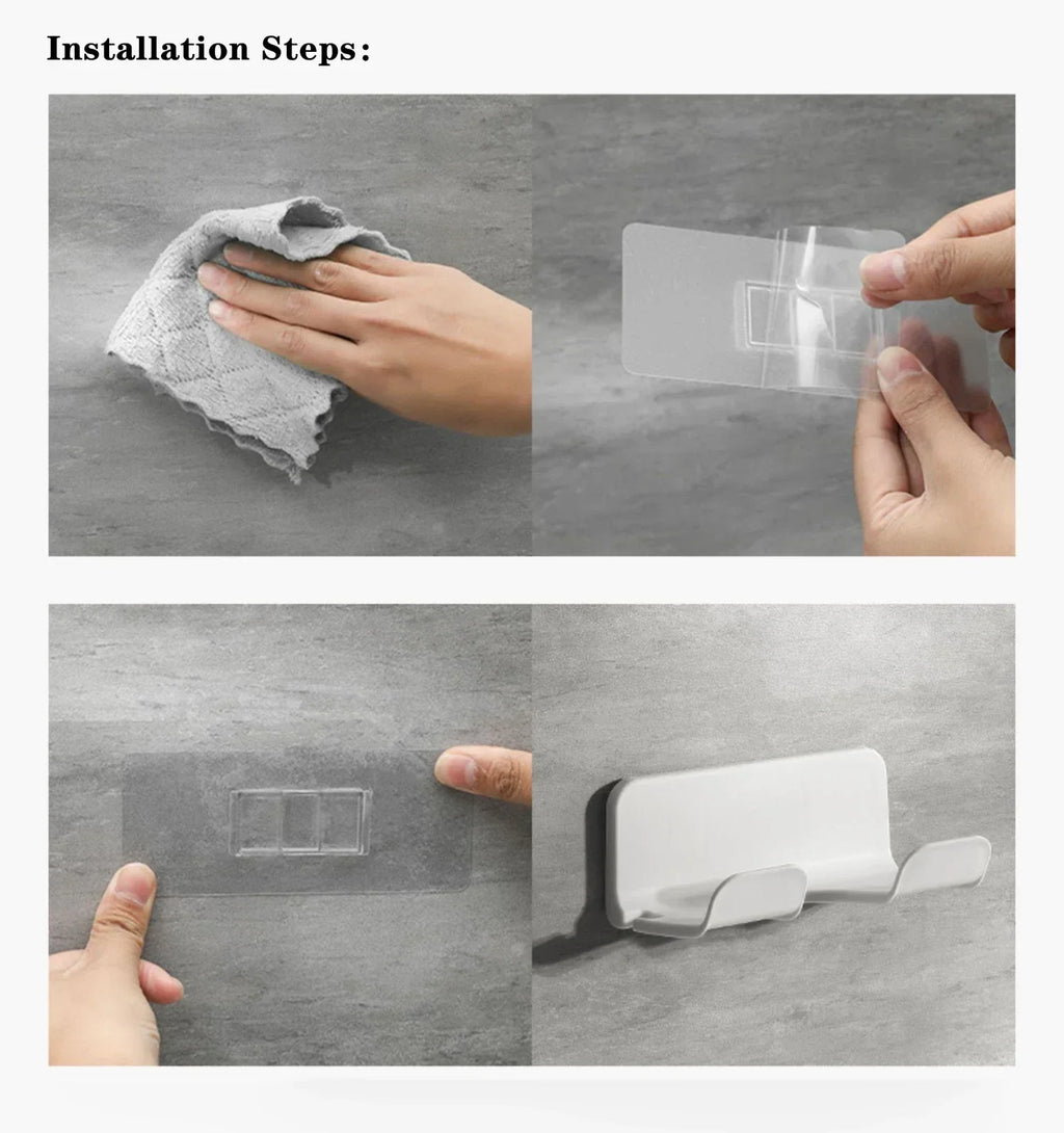 Organizador de Banheiro para Secador com Suporte para Fio (3 Cores)