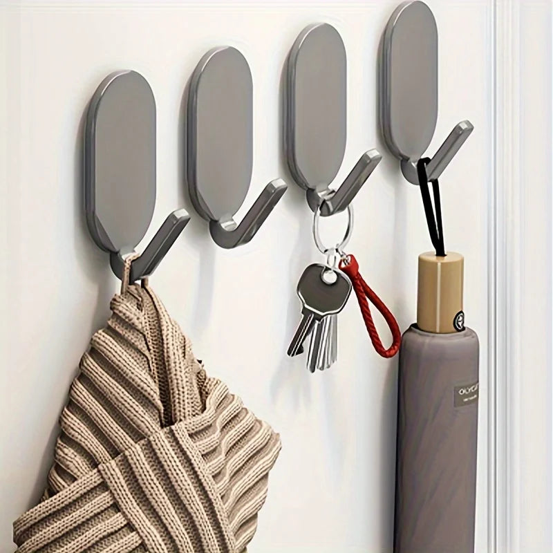 Kit 5/10 Ganchos Adesivos de Alta Resistência Multiuso Sem Furos