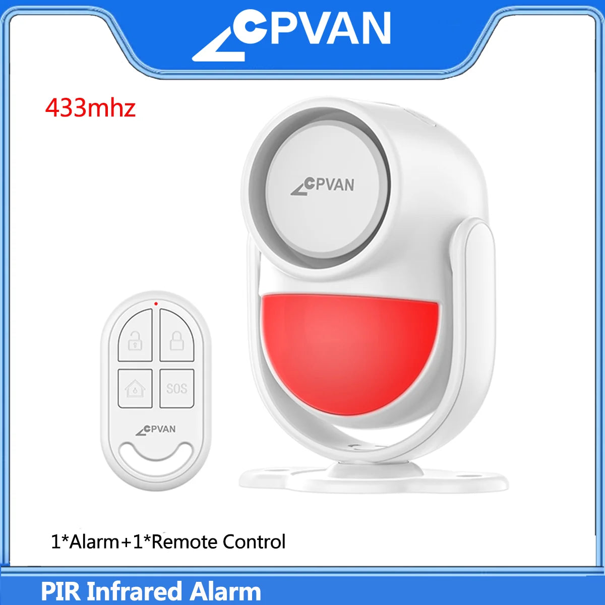 Kit Alarme Residencial com Sensor de Movimento e Controle Remoto