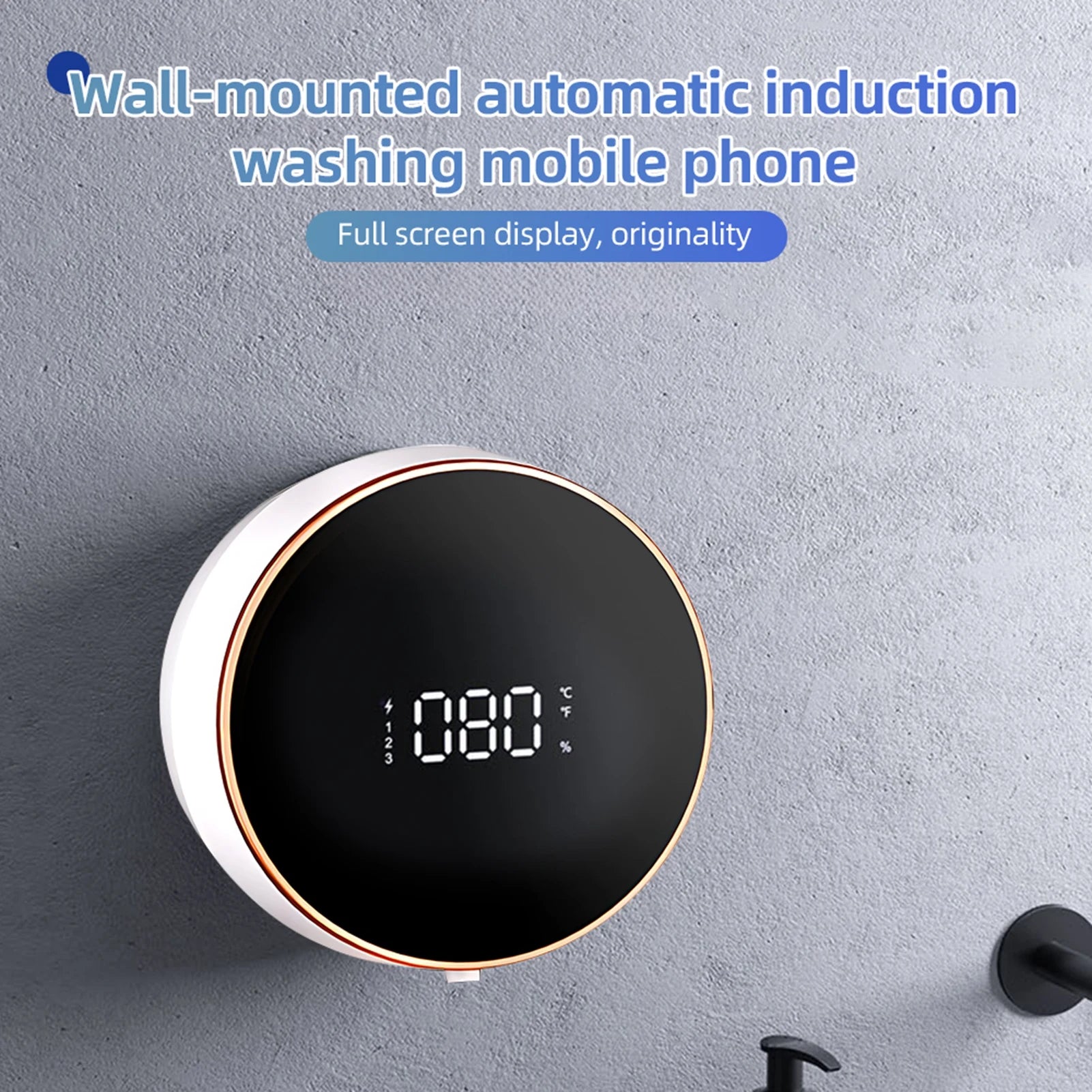 Dispenser Inteligente de Parede com Visor Digital e Sensor Automático