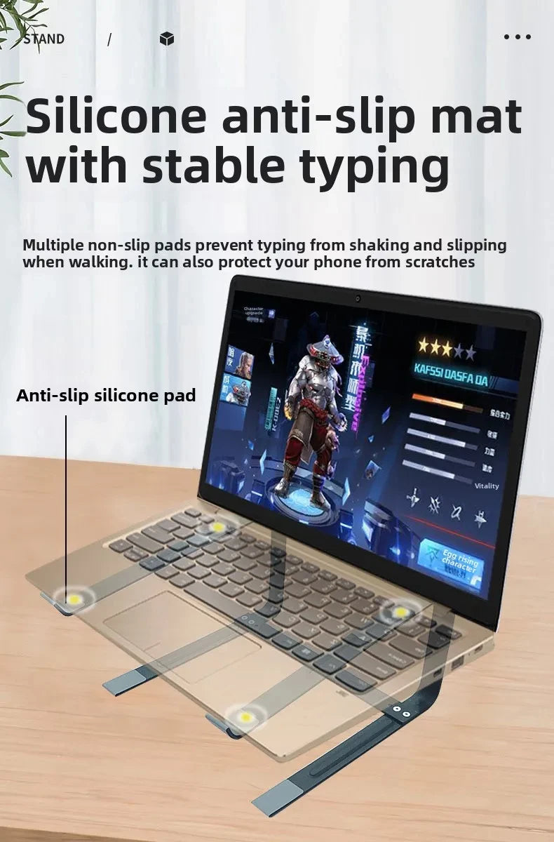 Suporte Ergonômico em Alumínio para Notebook (12 a 17.3 polegadas)