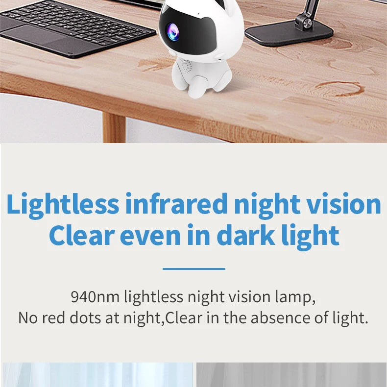 Babá Eletrônica com Câmera Wifi e Rastreamento Automático