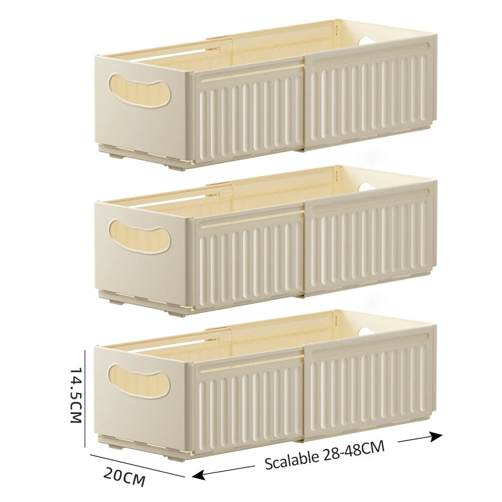 1/3 Unidades Caixa Organizadora Empilhável para Armário e Cozinha