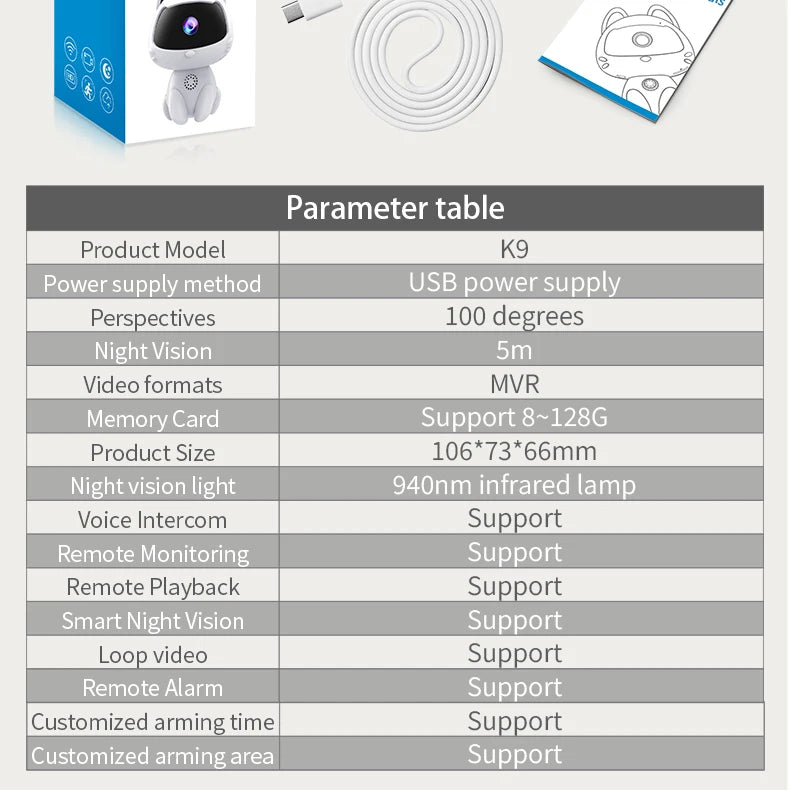 Babá Eletrônica com Câmera Wifi e Rastreamento Automático