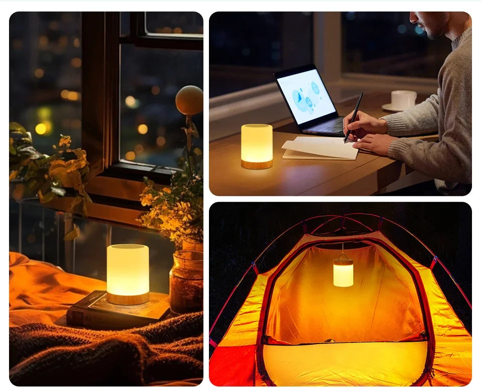 Luminária de Mesa LED RGB com Controle Remoto ou Toque (7 ou 13 Cores)