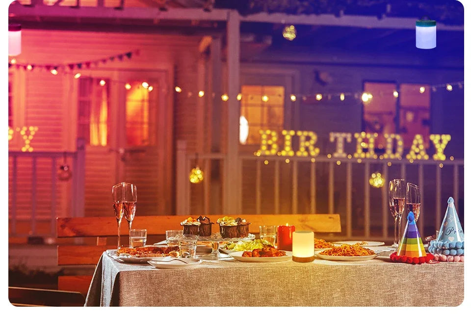 Luminária de Mesa LED RGB com Controle Remoto ou Toque (7 ou 13 Cores)