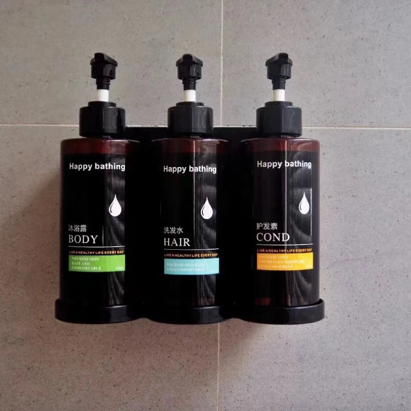 Porta Shampoo de Parede Sem Furo (Dispenser Simples, Duplo ou Triplo)