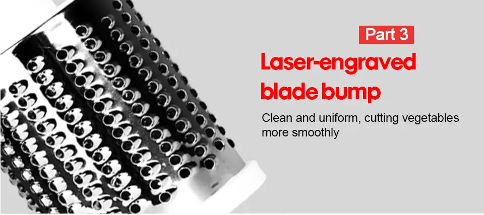 Fatiador de Legumes Multifuncional: Ralador de Batata e Queijo (3 Lâminas)