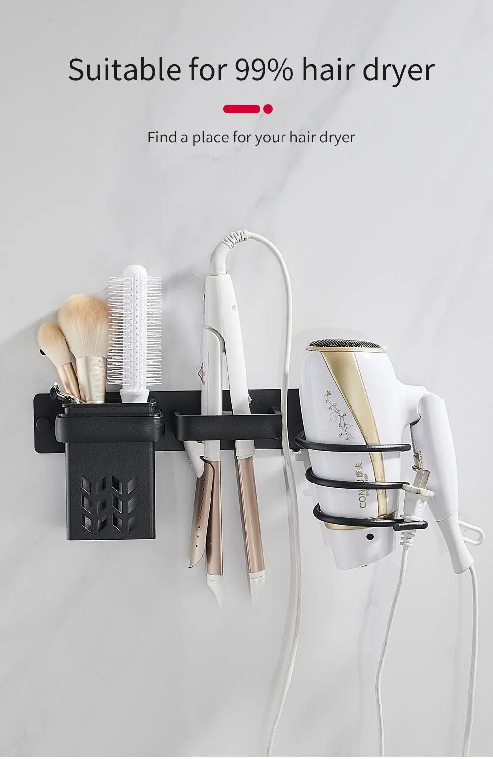 Prateleira de Canto em Alumínio para Acessórios de Banheiro FALANGSHI