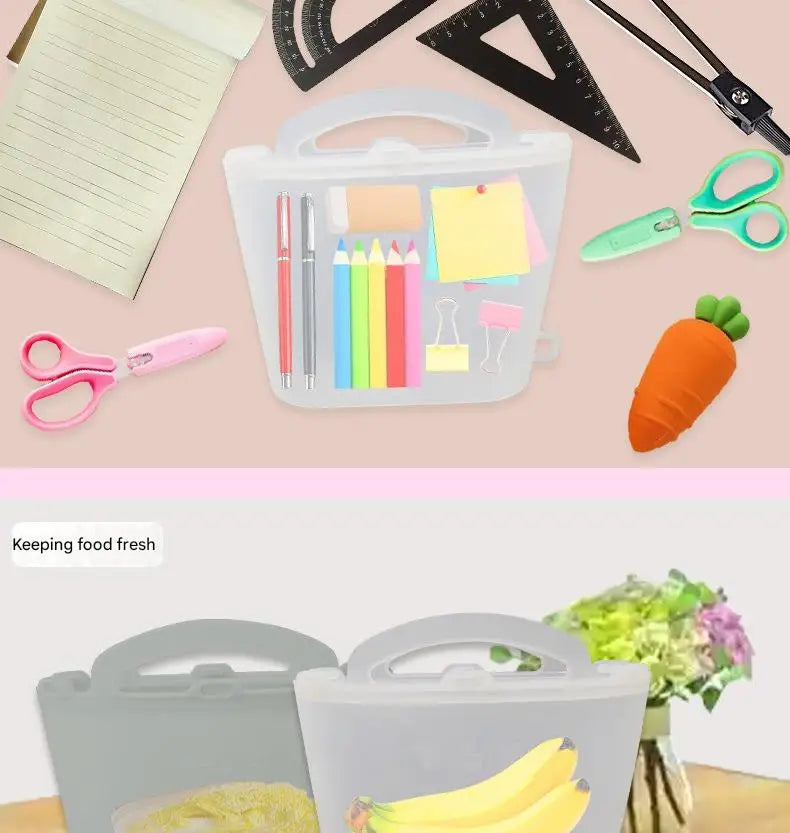 Bolsa Térmica de Silicone 1500ml: Vedação Hermética (Livre de BPA)