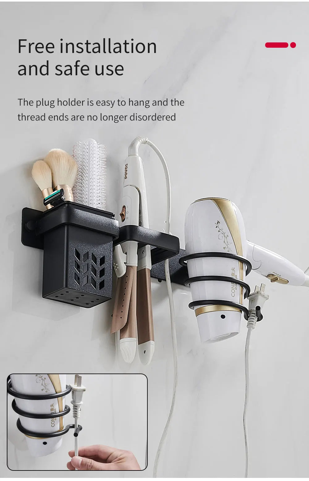 Prateleira de Canto em Alumínio para Acessórios de Banheiro FALANGSHI