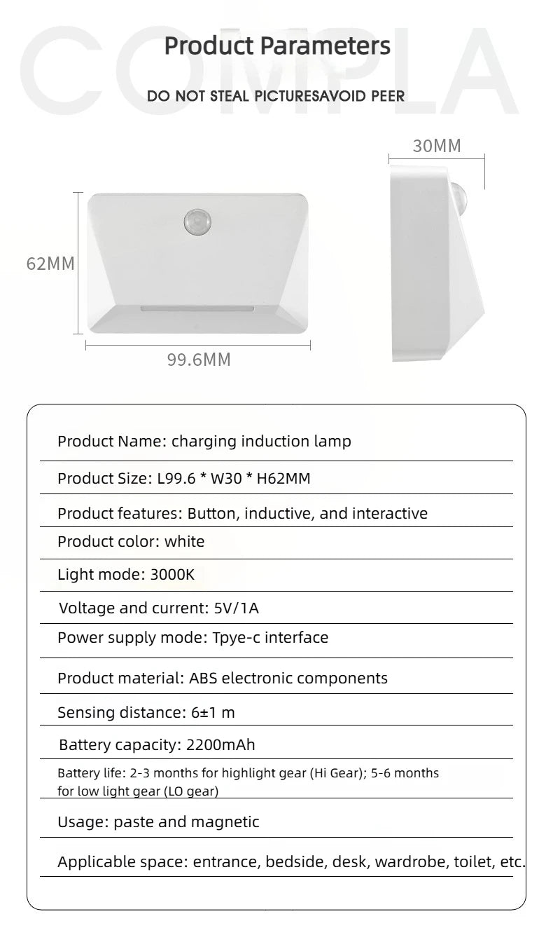 Luminária de Parede Inteligente com Sensor e Sincronização e Função Link
