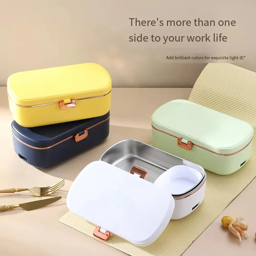 Marmita Elétrica Portátil 900ml: Aço Inox com Aquecimento 70°C