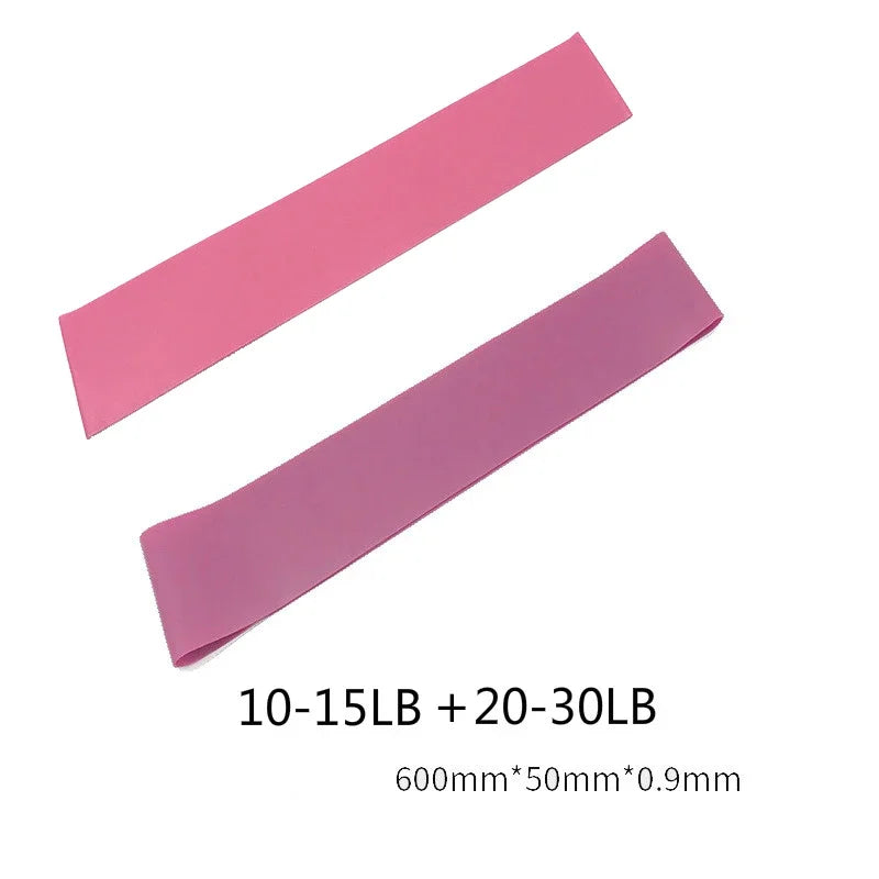 Kit 2 Faixas Elásticas Mini Band para Treino Funcional