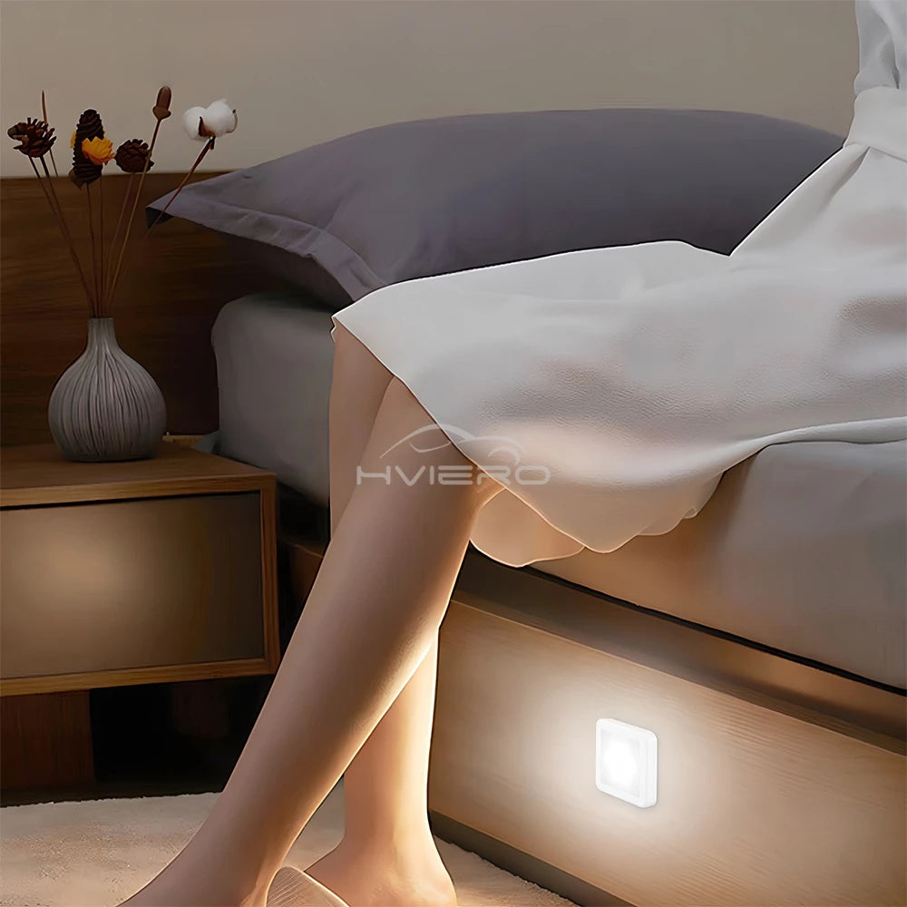 Luz Noturna LED com Sensor de Movimento (Pilha ou Recarregável USB)