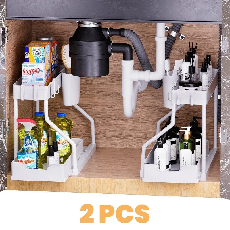 Prateleira Multiuso para Armário de Cozinha e Banheiro (2 Níveis)