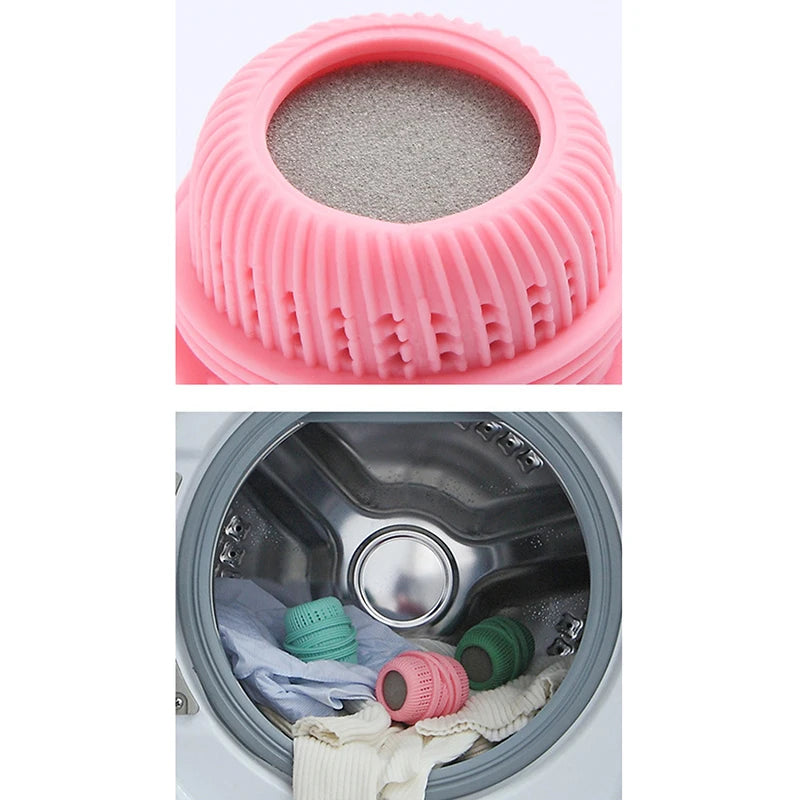 Bola de Lavar Roupa Reutilizável (Anti-Emaranhado e Limpeza)